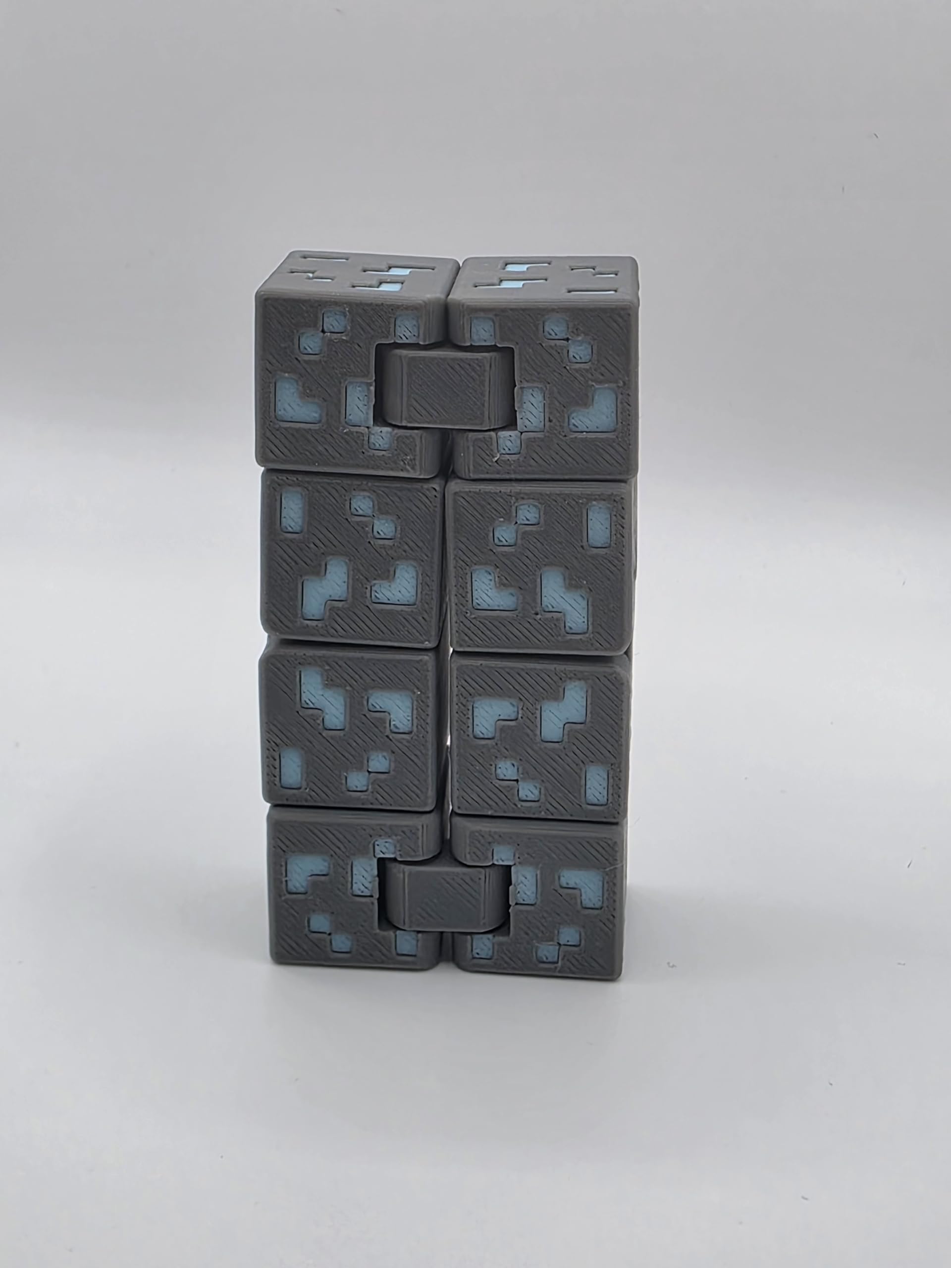 Voxel Diamond Block Infinity Cube | Folding Fidget Toy | Endless Flip Cube | Sensory Desk Toy | 3D Printed
