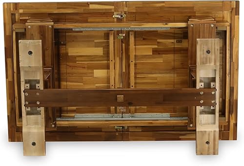 Vista 10 de East West Furniture LAT-08-TP Lassale - Mesa de comedor moderna – una mesa de cocina rectangular con hoja extraíble y base de doble pedestal, 42 x