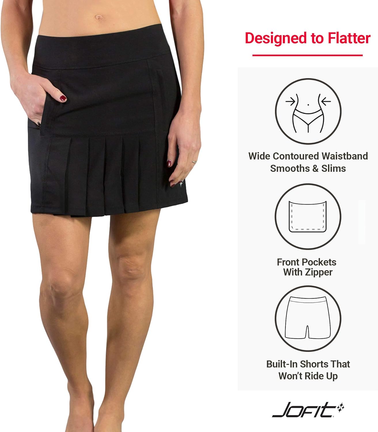 Jofit Apparel Women’s Athletic Clothing Long Dash Skort
