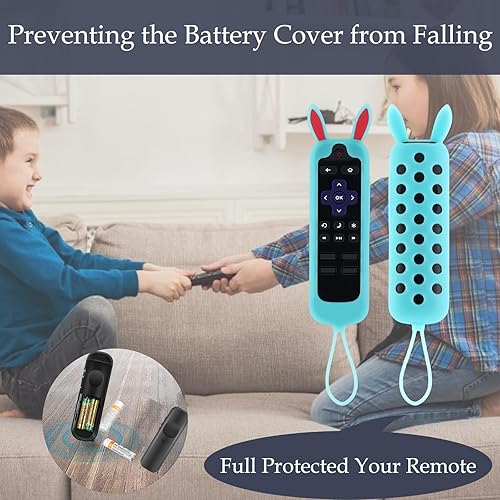 Miniatura 6 de Gavyqier Paquete de 3 fundas Roku para control remoto para Onn Roku  TCL Hisense Roku Funda protectora de silicona universal para Roku Express 4K,