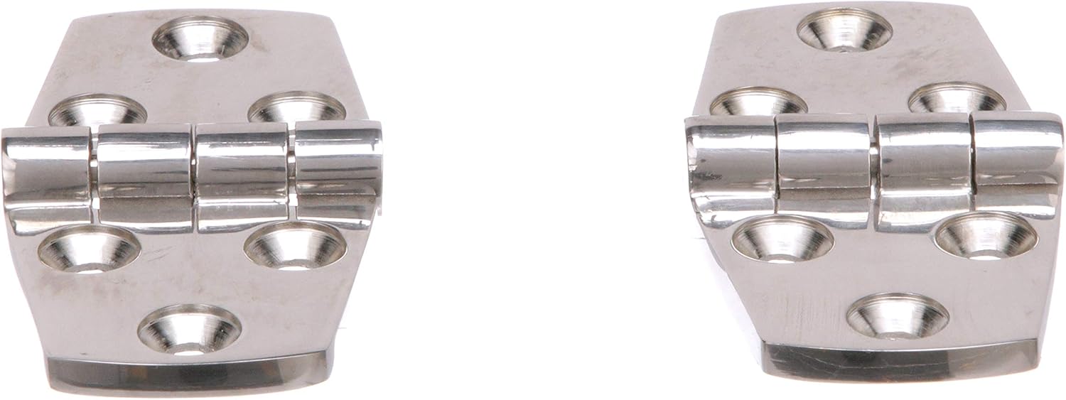 Seachoice Marine-Grade Door Hinges, Polished 316 Stainless Steel, 3 in. X 1-1/2 in., Pack of 2