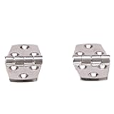 Seachoice Marine-Grade Door Hinges, Polished 316 Stainless Steel, 3 in. X 1-1/2 in., Pack of 2