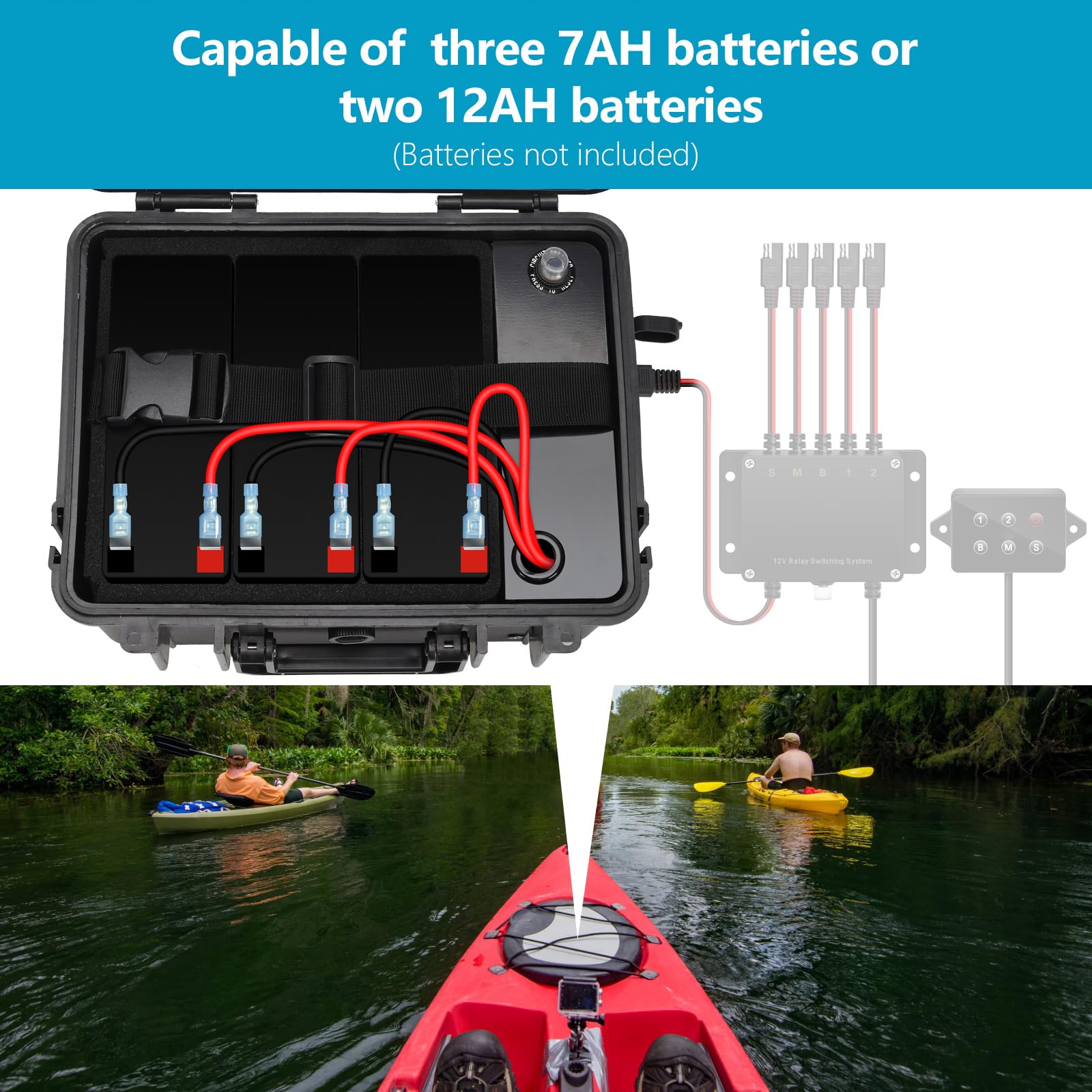 battery box for kayak fishing Amazon.com: TXL Marine Power Pack Battery Box for Kayaks & Fishing Boats,  Waterproof, Multi-Function QC Fast Charging, Supports Multiple Battery  Configurations (Batteries Not Included) : Sports & Outdoors