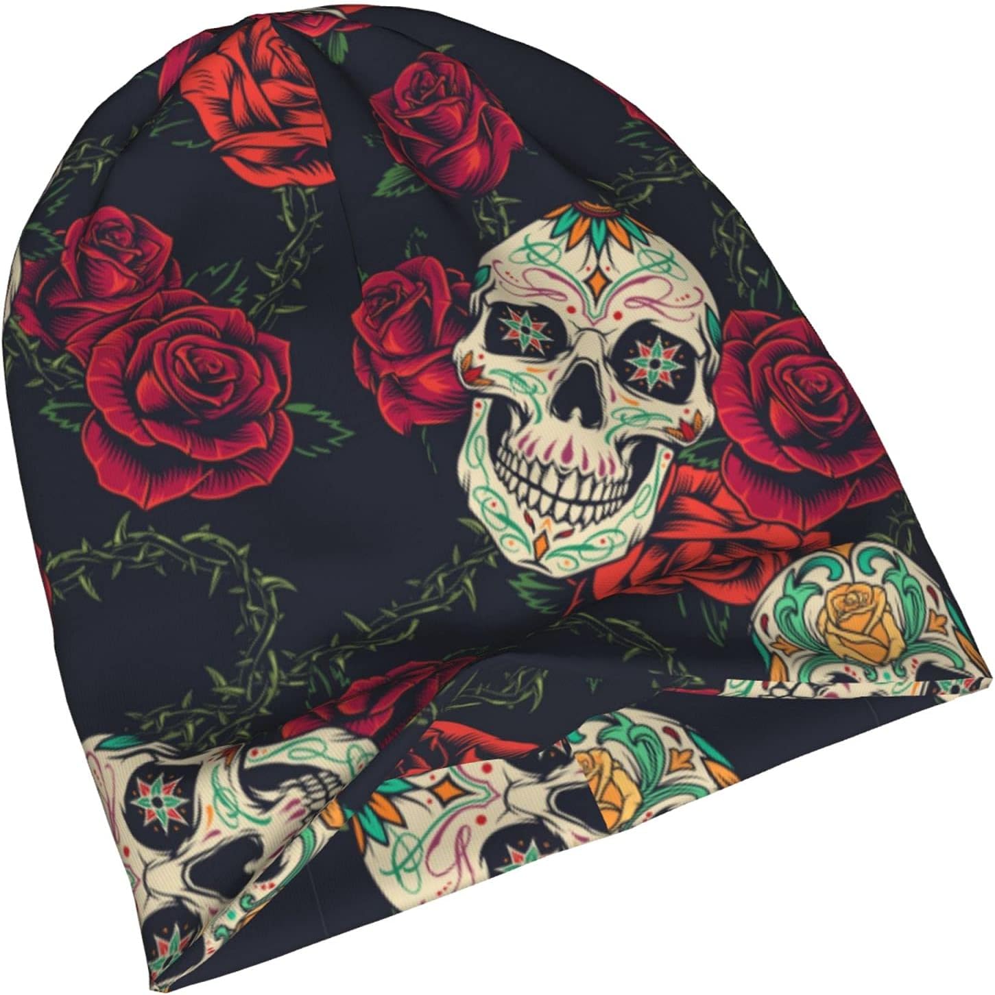 Gamepad Print Slouchy Beanie Skull Caps Chemo Hats Baggy Headwear for Men Women Jogging Cycling - Image 4