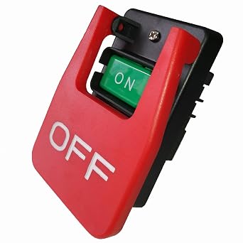 Industrial On Off Push Button Switch Start Stop Pushbutton Switches Large Paddle Switch for Beach Table Saw 20A-35A HY 56,220V Single Phase 380V Three Phase 220V