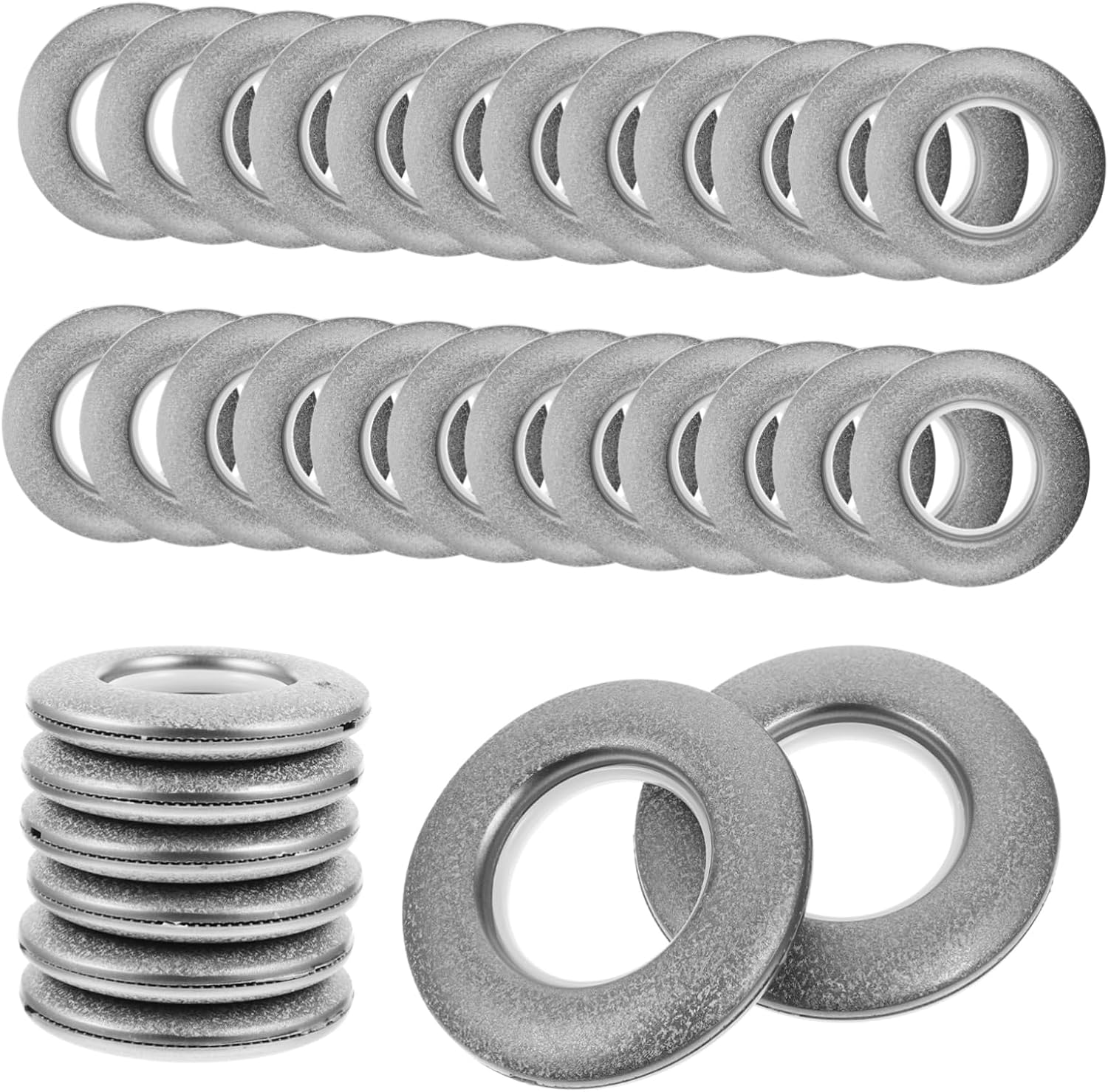 80Pcs Plastic Drapery Rings Curtain Circles for Home Decor Thick Plastic Grommets Elegant Design for Pleated Curtains for Various Styles