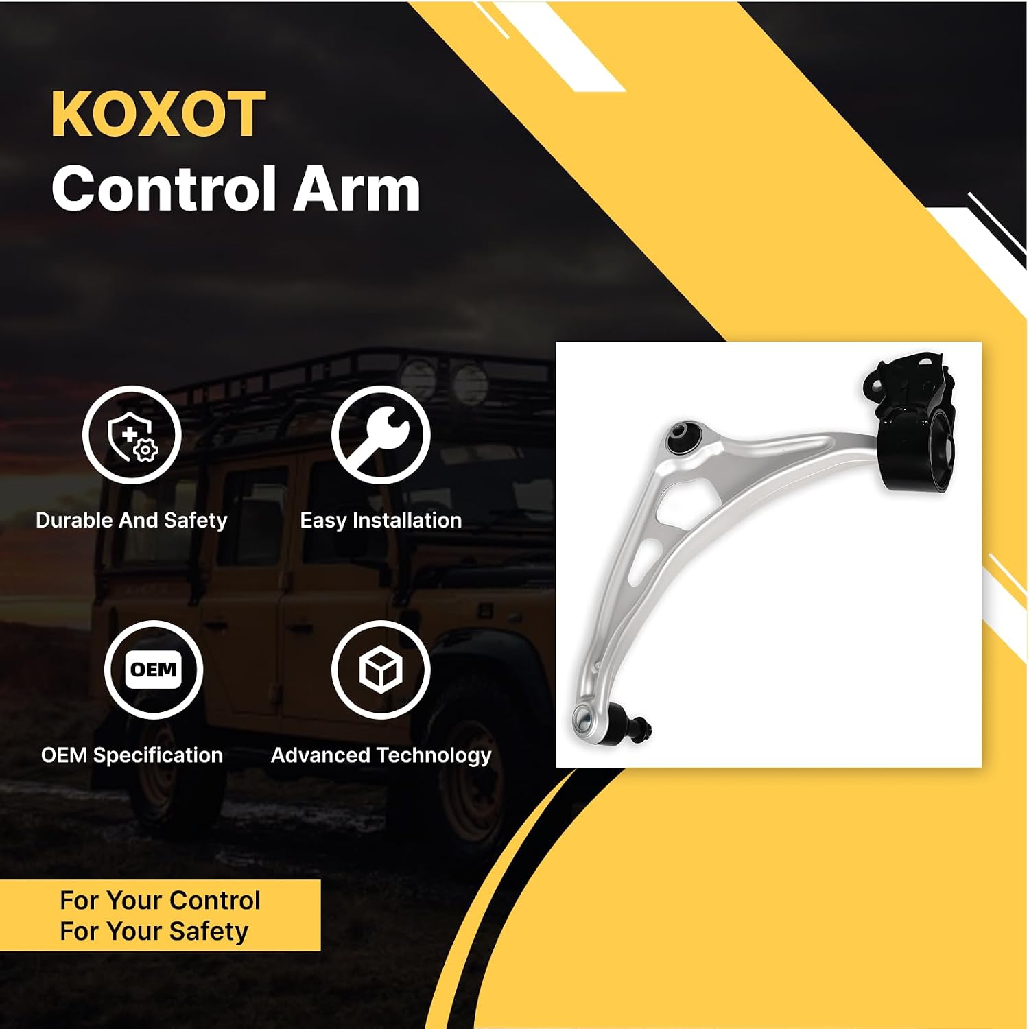 1Pc Front Right Control Arm with Ball Joint Assembly Fit for Compatible with Honda 2018 2019 2020 2021 2022 Odyssey MS601267-R