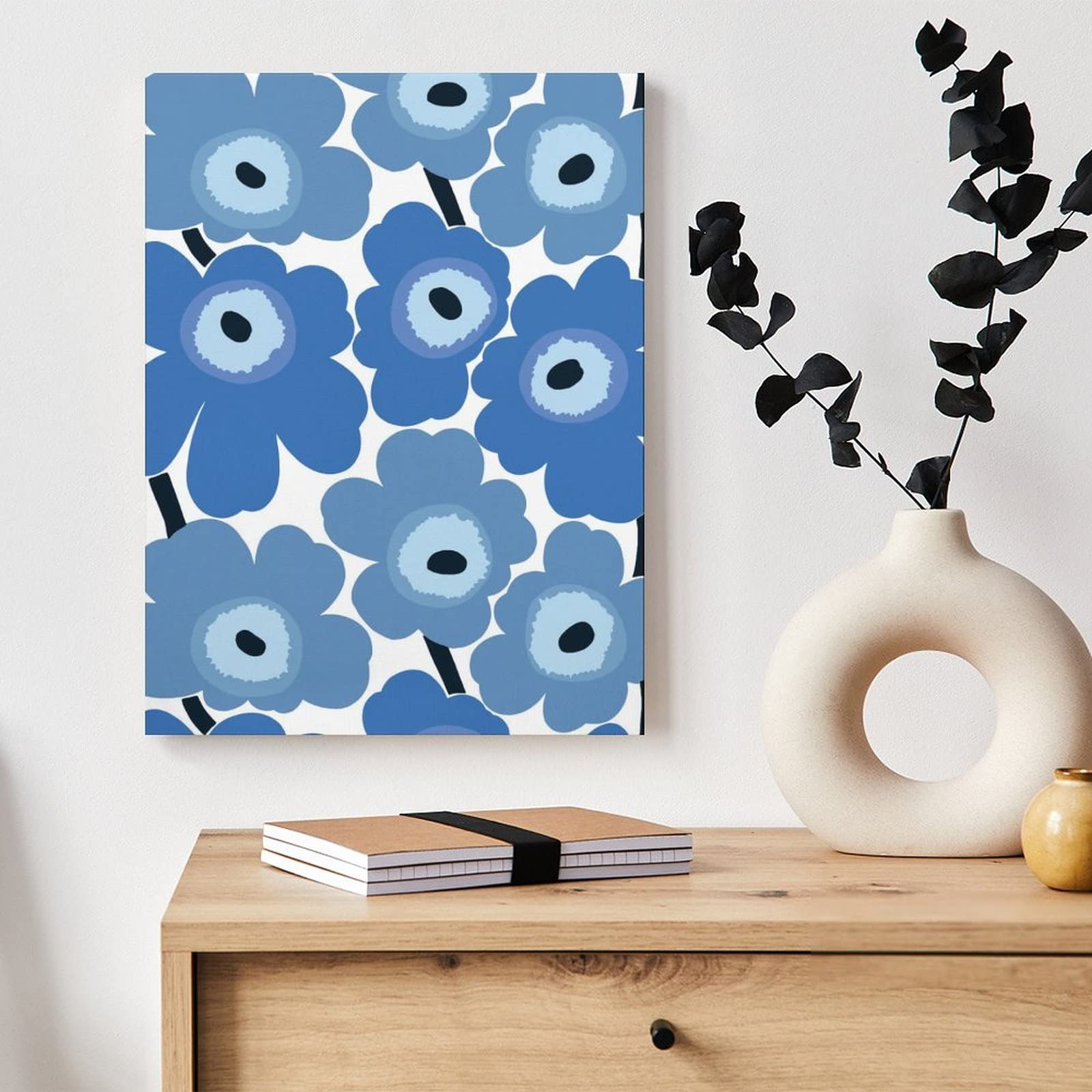 Amazon.co.jp: Marimekko Art Panel, Floral, Blue, Decorative