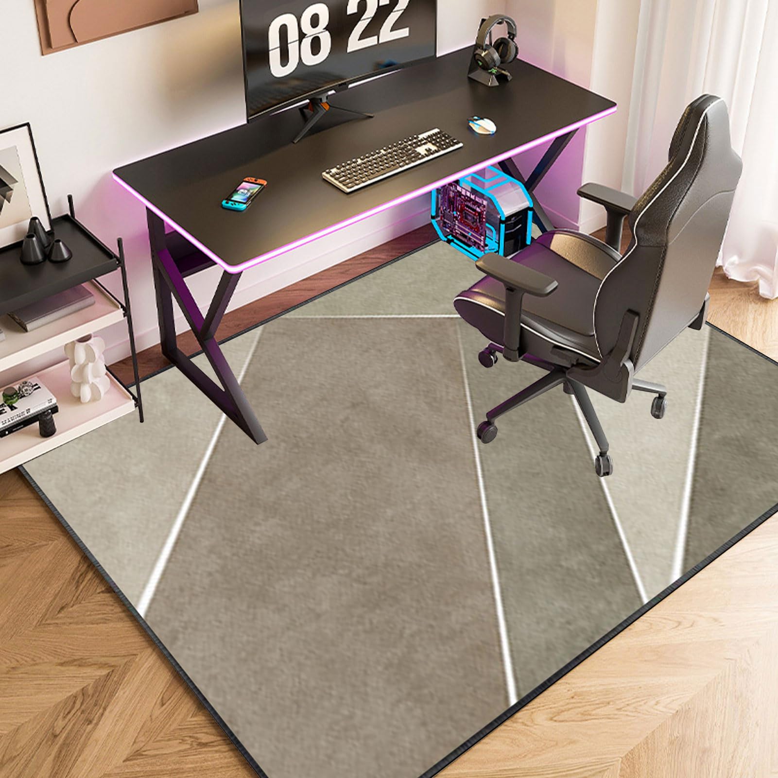 Bureaustoelmat, 70 x 100 cm, antislip gamingtapijt, vloerbeschermer voor bureaustoel, vloermat voor bureaustoel, stoelmat voor hardhouten vloeren, bureaustoel, vloerbeschermer, vloermat voor rolstoel Bureaustoelmat, 70 x 100 cm, antislip gamingtapijt, vloerbeschermer voor bureaustoel, vloermat voor bureaustoel, stoelmat voor hardhouten vloeren, bureaustoel, vloerbeschermer, vloermat voor rolstoel