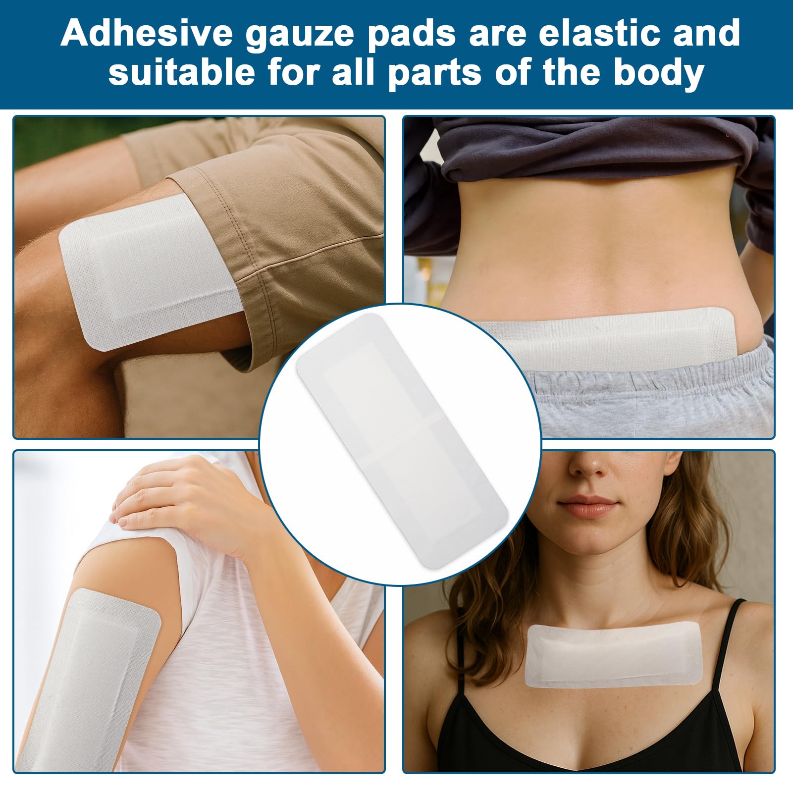 20 Pcs Island Dressing 4x10 Inch Bordered Gauze with Adhesive Border, Individually Packed Non Stick Gauze Pads, Breathable Bandages for Wounds Care and First Aid — Amazon image 5