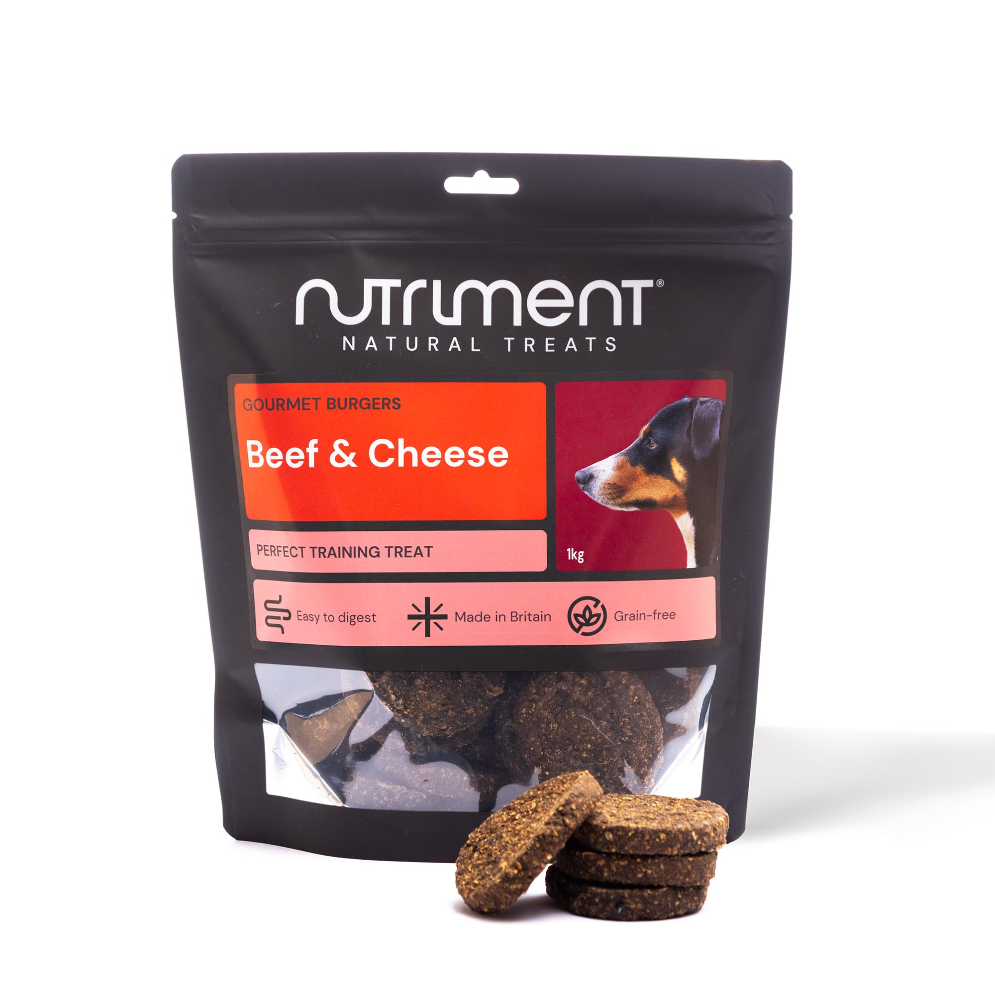 Natural Treats Gourmet Beef & Cheese Burgers (1kg) Grain Free Low Fat High Protein Treats