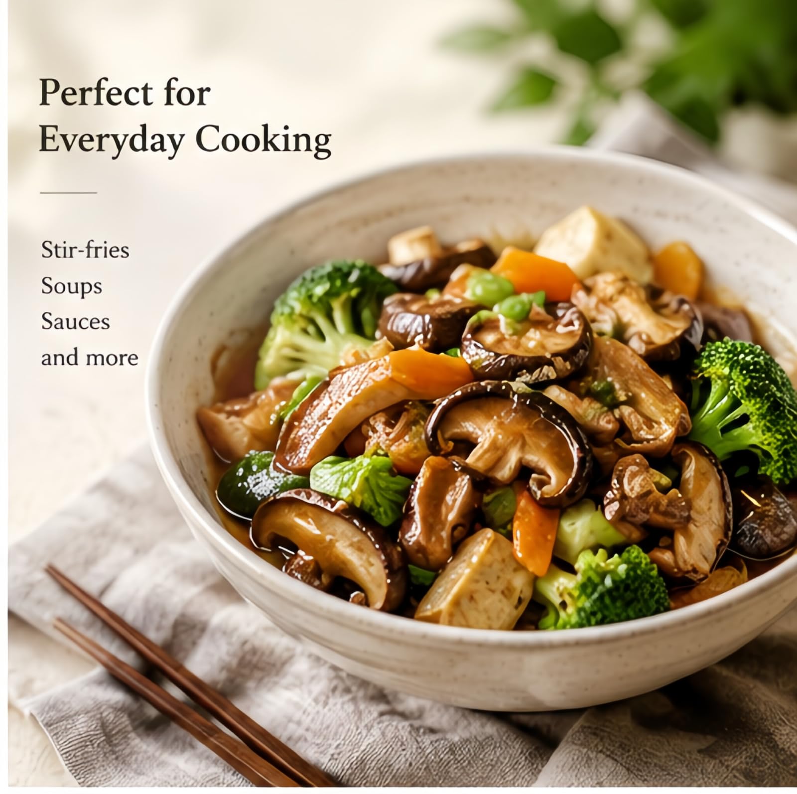 JOIYSVEN Funghi Shiitake Secchi , Qualità Premium, Ricchi Di Umami Per Brodi E Saltati in Padella, Vegan 100% Naturali, 500g