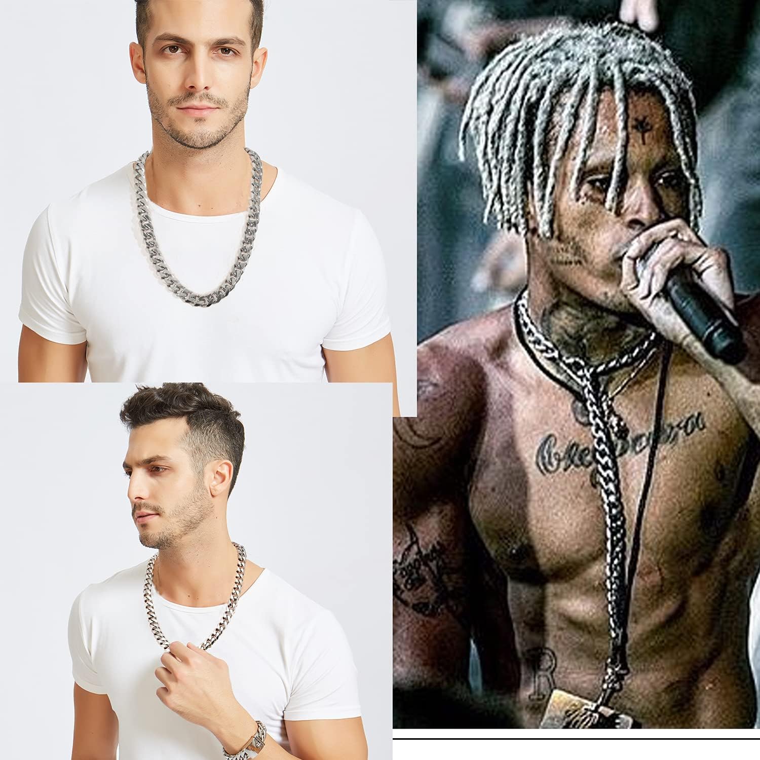 Jxlepe Cuban Link stainless steel Chain Gold/Black/White Custom 6/10/12/14mm Width 18"~30" Length Curb Choker Necklace for Men Women mens - Image 9