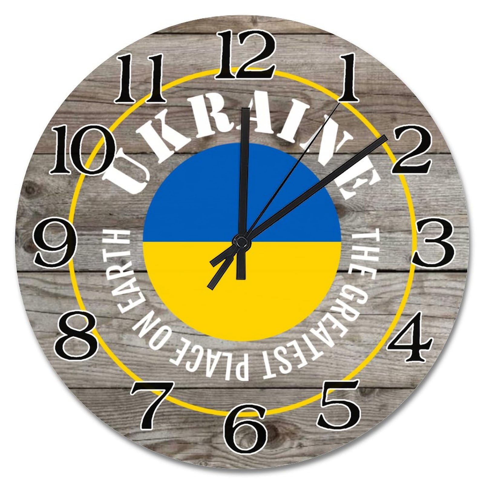 Horloge murale Ukraine en bois pour décorer votre salon et chambre
