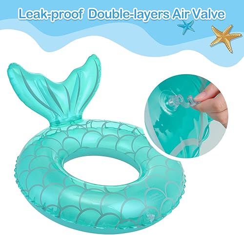 Miniatura 4 de MoKo Anillo de natación inflable, lindo flotador de piscina, decoración de tubo, tubos de natación, piscina al aire libre, playa, flotadores de