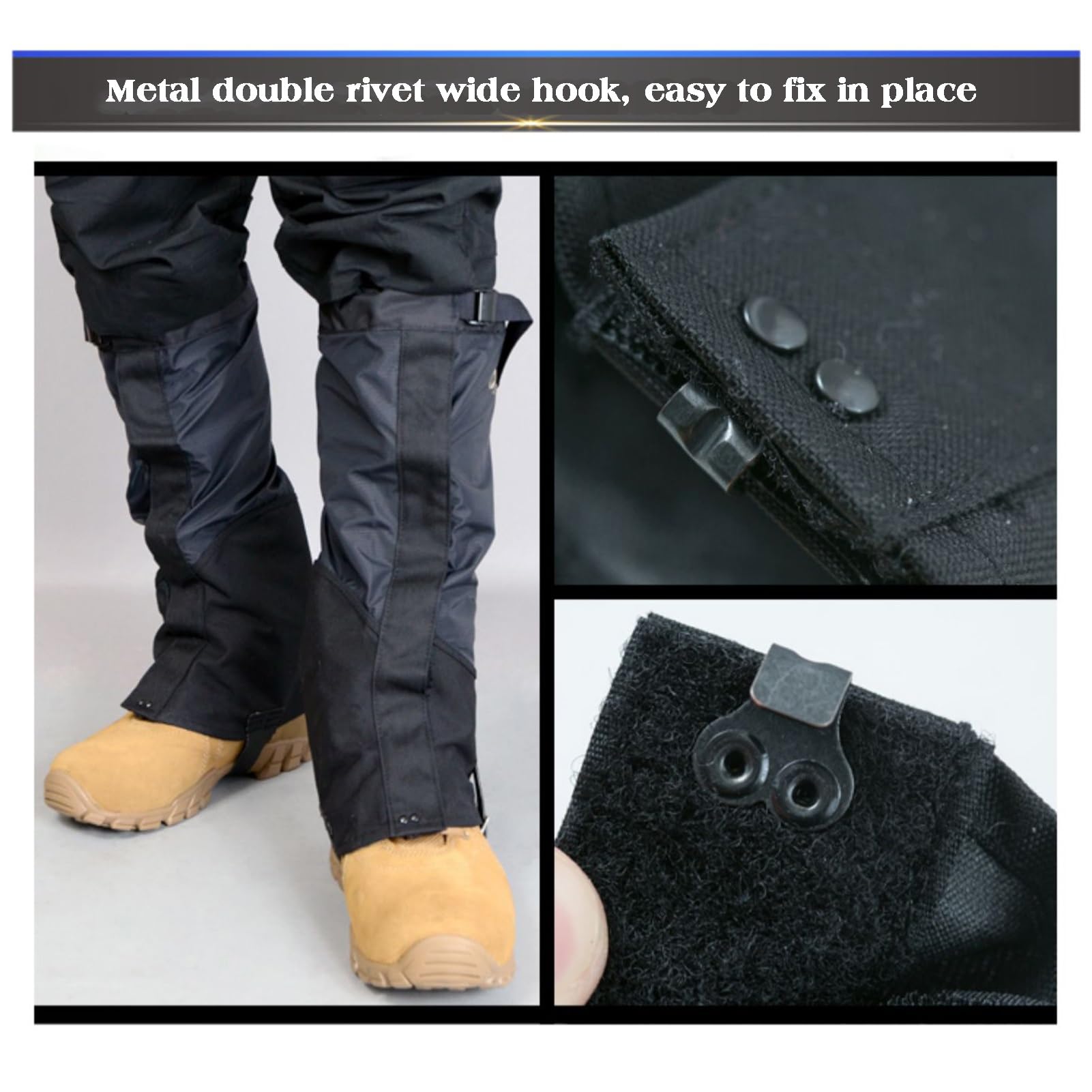 Guêtres de Jambe, guêtres de Raquettes à Neige Anti-Morsure de Serpent Souples à Haute densité, guêtres d'extérieur, adaptées à l'escalade, au Ski, à l'équitation et à la Chasse