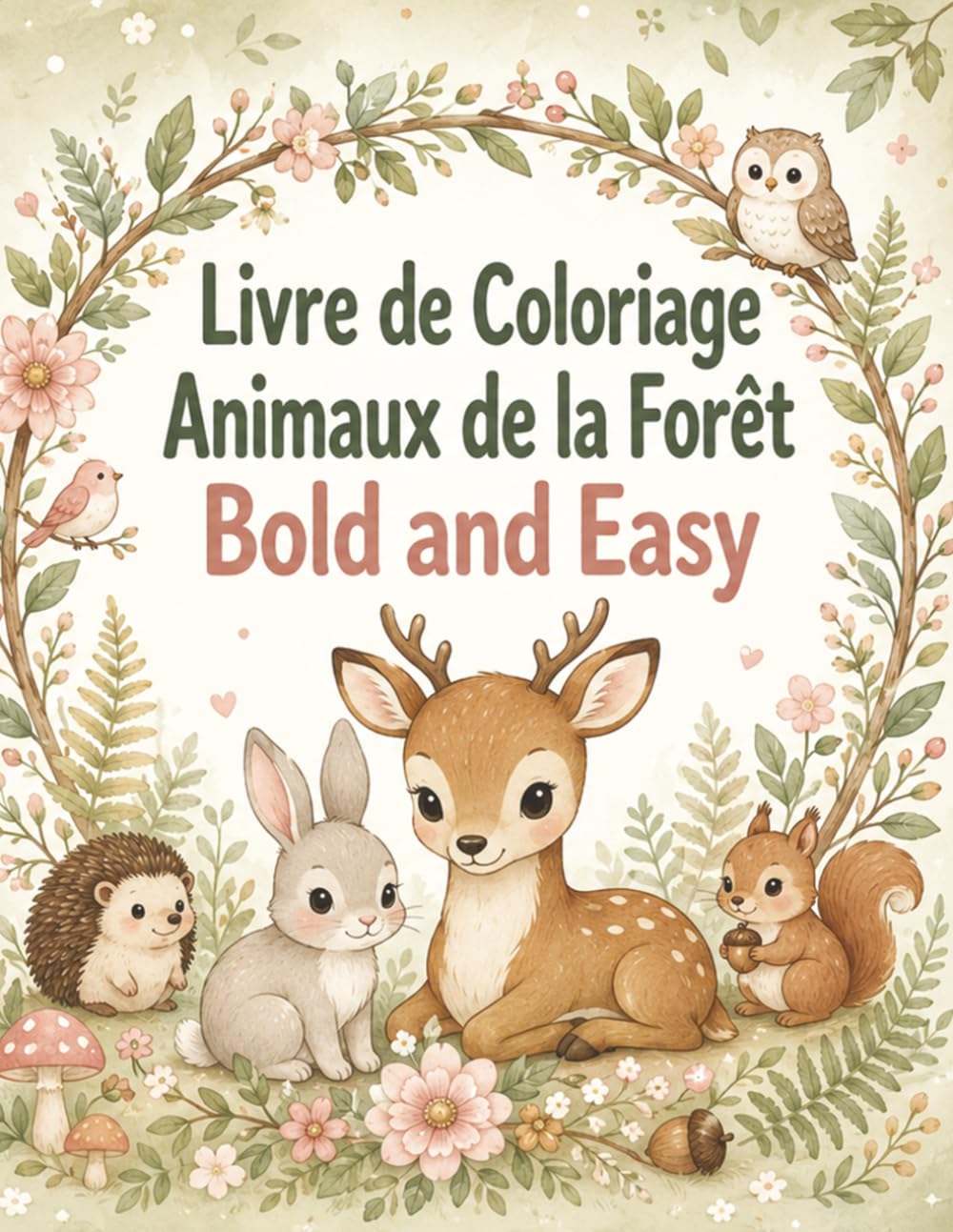 Livre de Coloriage Animaux de la Forêt Bold and Easy: Compagnons sauvages au style simple, grandes formes à remplir pour une pause créative apaisante