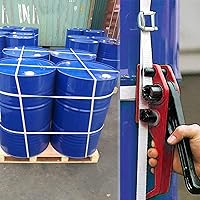 Vista 4 de Kit de flejado de embalaje resistente, Herramienta de flejado de embalaje de paletización, 3/4" x 320' juego de flejes de cable tejido, 2000 libras