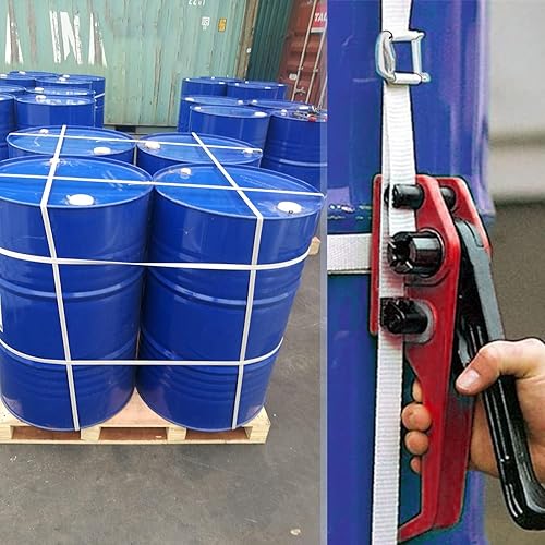 Miniatura 4 de Kit de flejado de embalaje resistente, Herramienta de flejado de embalaje de paletización, 34" x 320' juego de flejes de cable tejido, 2000 libras