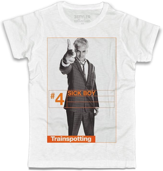 3styler Sick Boy White Men's T-Shirt - Trainspotting - Collection