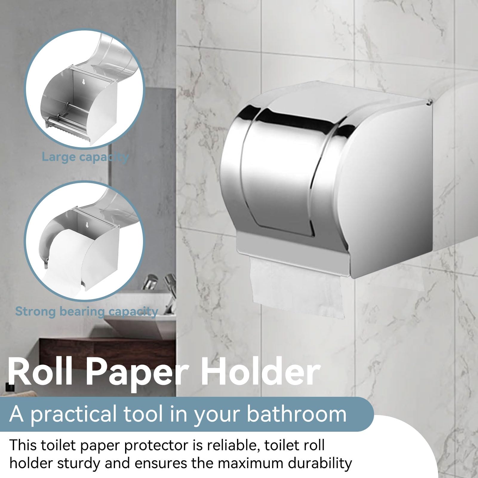 Gsycle Toilet Paper Roll Holders Wall Mounted - Image 2
