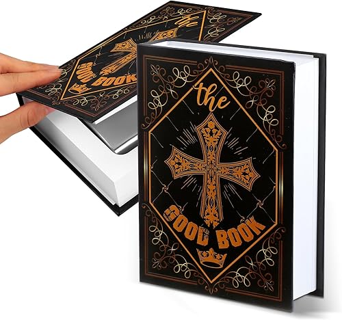 Hoolerry Juego de 2 accesorios de disfraz de sacerdote para hombres, hervidor oculto en un libro, hervidor de agua disfrazado para Halloween Priest