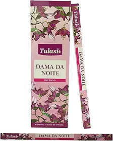 Incenso Indiano Tulasi Dama da Noite - Desperte a Magia do Amor e da Sedução Cx.25un.8v.