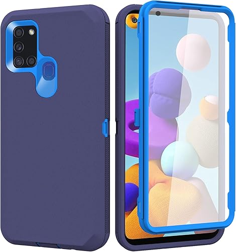 Miniatura 8 de Annymall Funda para Galaxy A21s versión de EE. UU., carcasa de cuerpo completo A21s con protector de pantalla integrado, funda de protección híbrida