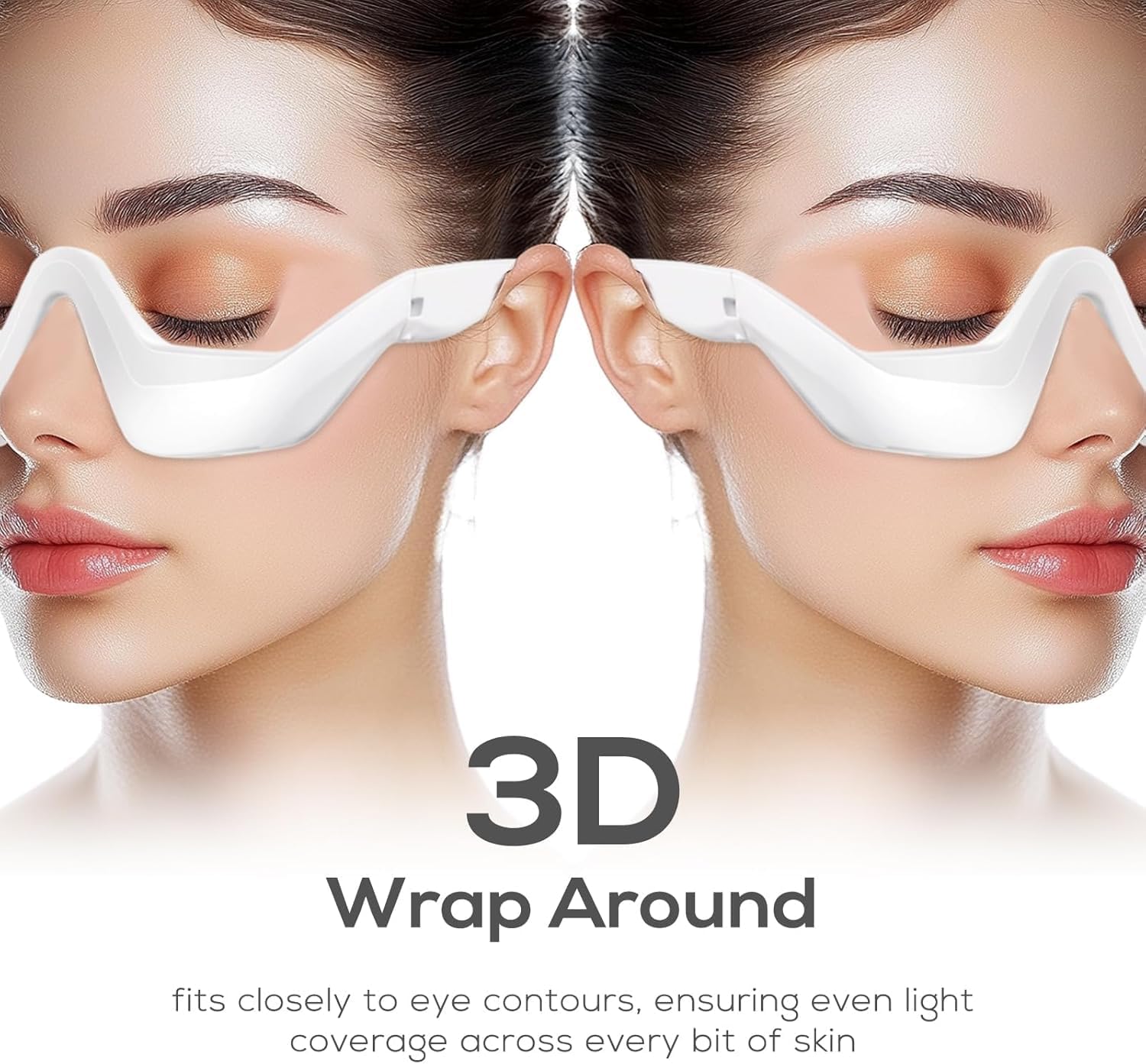 Under Eye Red Light Therapy Glasses - LED Eye Massager for Dark Circles, Puffiness, Wrinkles & Eye Strain Relief | Under Eye Red Light Therapy Device - Image 2