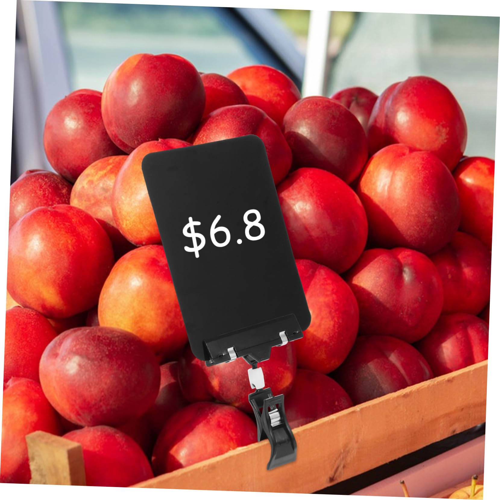 Tofficu 50pezzi Supporto Per Prezzi Clip Per Negozio Design Riutilizzabile e Cancella Prezzo Per Esposizione Di Prodotti Supermercati e Negozi Di Frutta