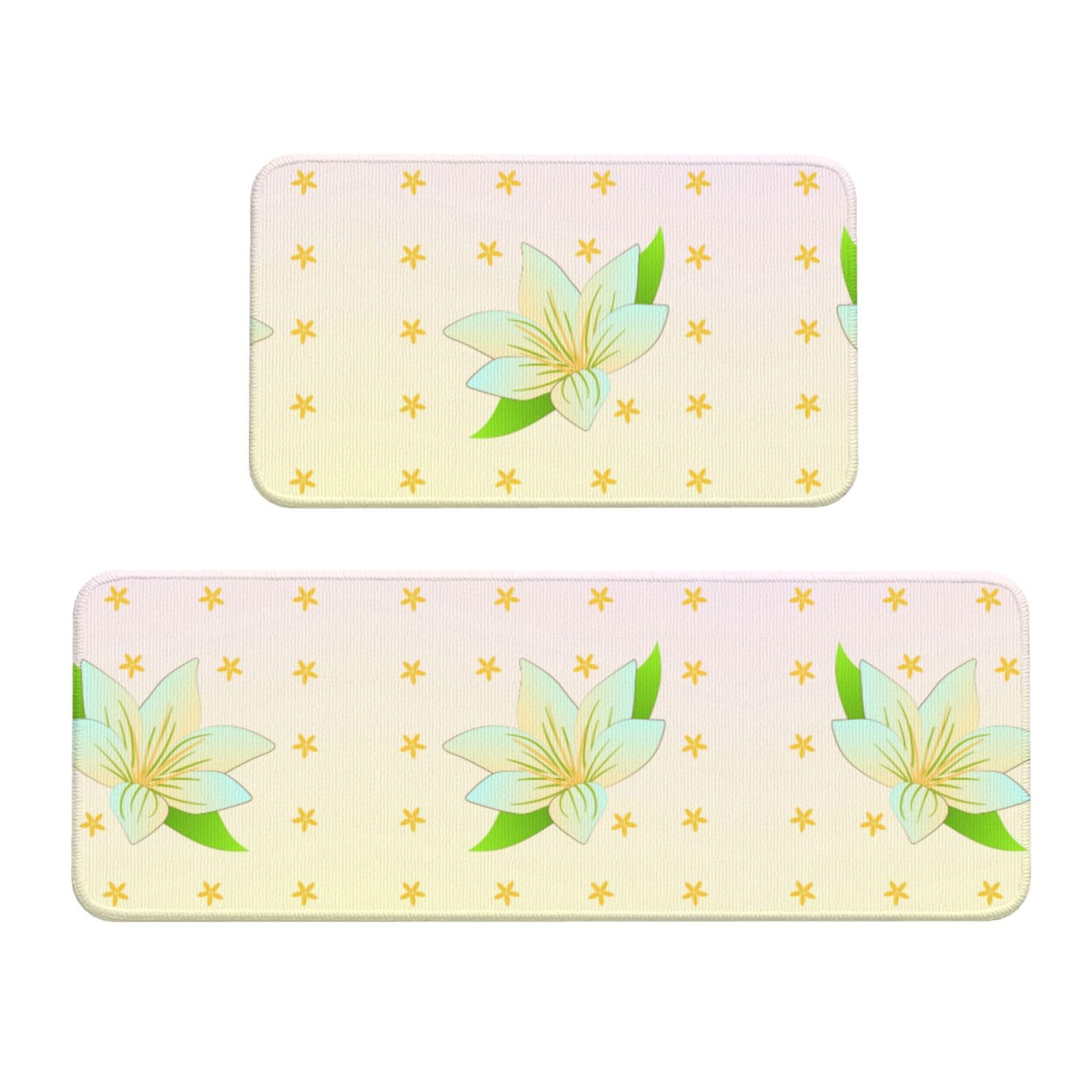 Alfombrillas de cocina antideslizantes Blooming Daffodils juego de 2 piezas lavables