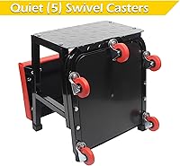 Vista 4 de MaxWorks 50880 Asiento Deslizante y Taburete Combo para Garaje, Asiento de Taller con Capacidad de 300 Libras, Taburete de Mecánico con Ruedas