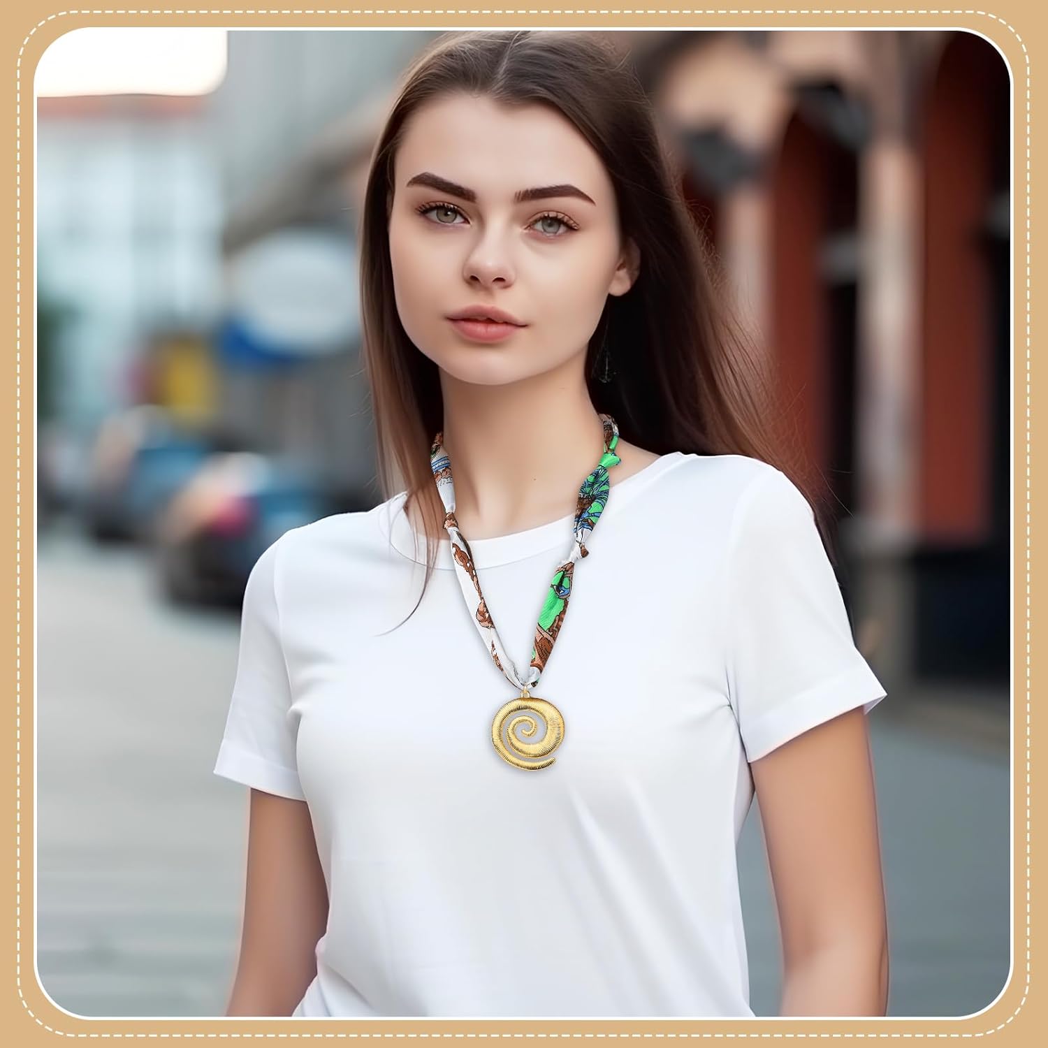 9 Sets Scarf Necklace with Charm for Women Silk Bandana Necklace Choker Jewelry for Adult Teacher Lady Birthday Valentines Mothers Day Gift - Image 6