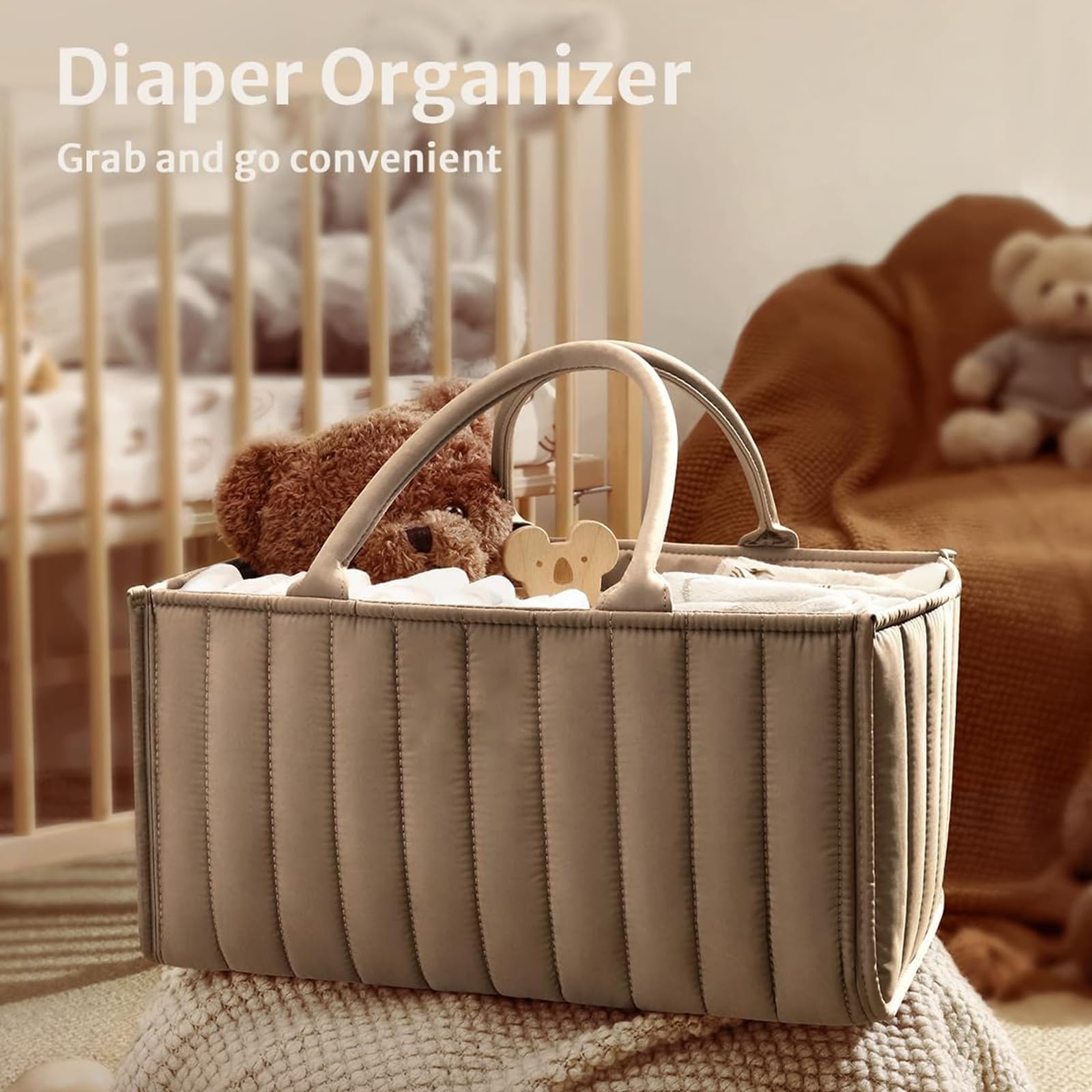 Satiskid Nappy Caddy Organiser with Removable Divider - Image 4