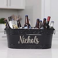 Vista 11 de BREKX Colt - Tina de bebidas galvanizada con acabado rústico de cobre (16 botellas), cobre para parejas, enfriador de cubo de vino de granja