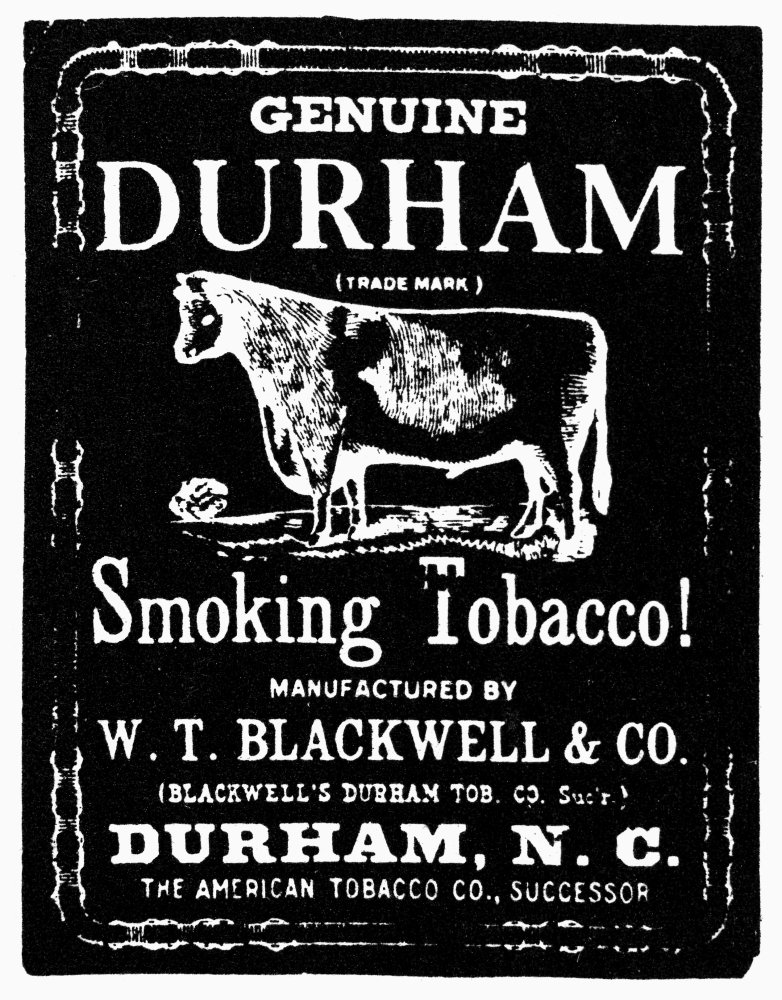 Amazon.com: Bull Durham Tobacco 1864 Ntrademark Symbol For Bull Durham  Tobacco 1864 Poster Print by (24 x 36): Posters & Prints