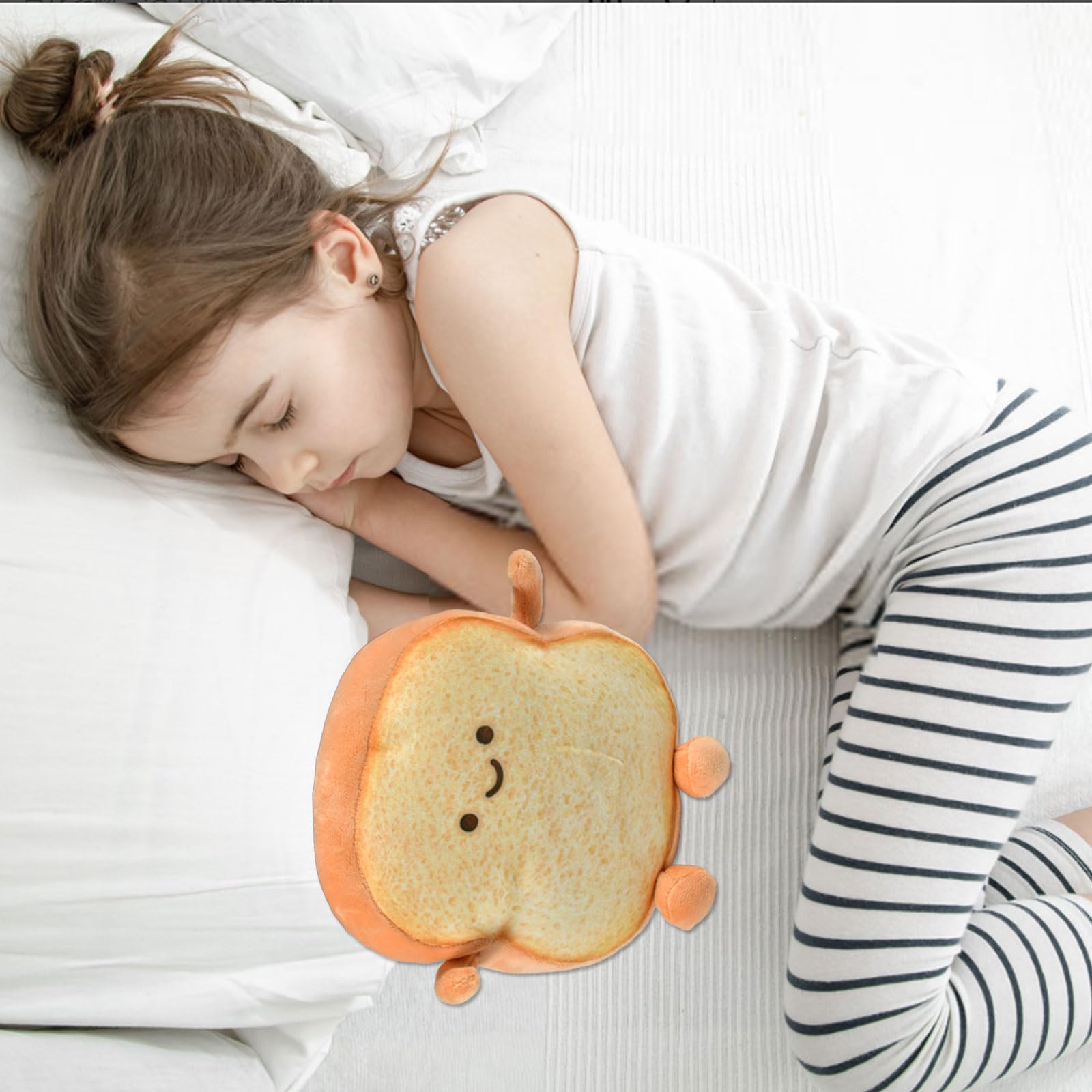 JAWSEU Cuscino Peluche A Forma Di Pane Tostato – Morbido, 25 Cm, Per Bambini E Adulti, Regalo Simpatico