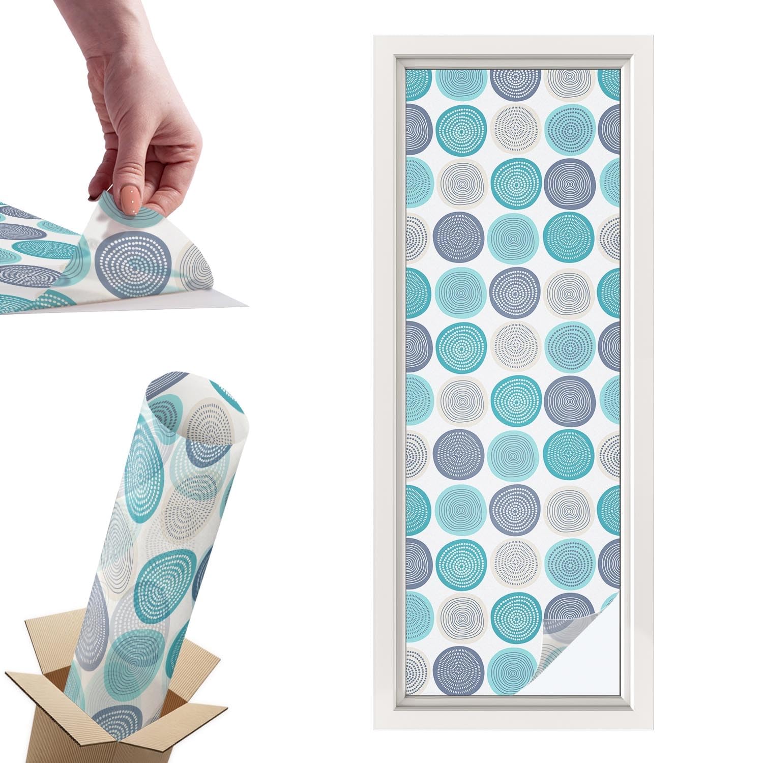 Film dépoli pour vitre 50x146 cm idéal pour salle de bain