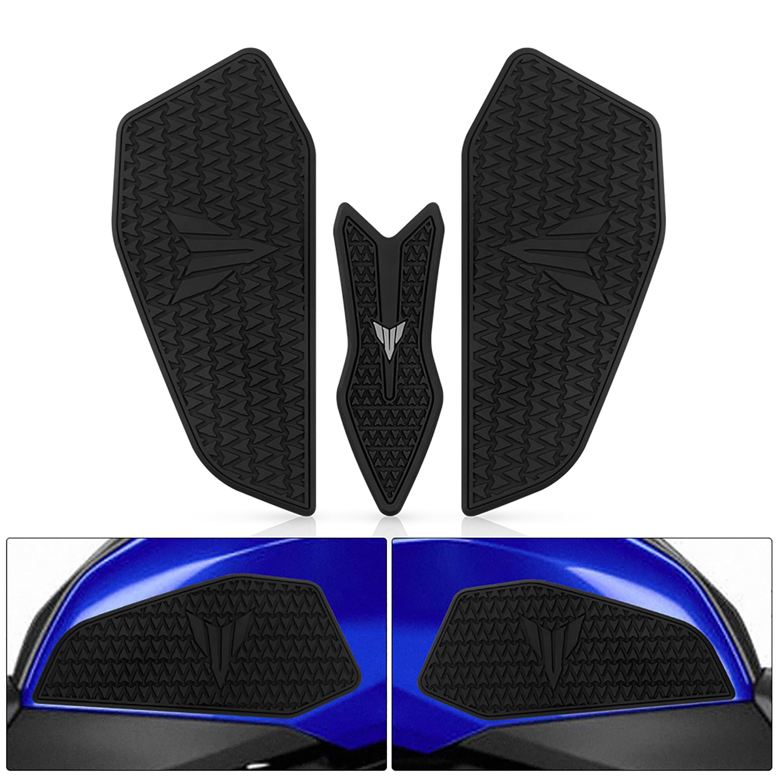 Funda Protectora de Tanque de Combustible para Moto, Protector de Tanque de Tracción para Yamaha MT-07 MT 07 MT07 2025 (negro)