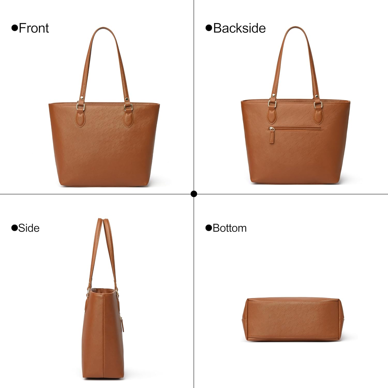 Large Tote Bags for Women, PU Leather Shoulder Satchel Purse and Handbags for Work, College, Travel - Image 5