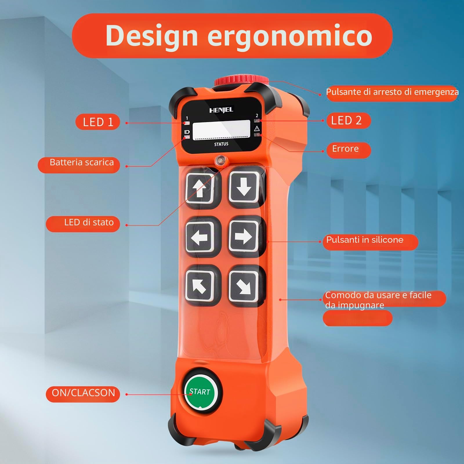 6 Canale Pulsante Telecomando per Gru senza fili Industriale Gru a ponte cavalletto Trasmettitore e ricevitore radio 220V 380V
