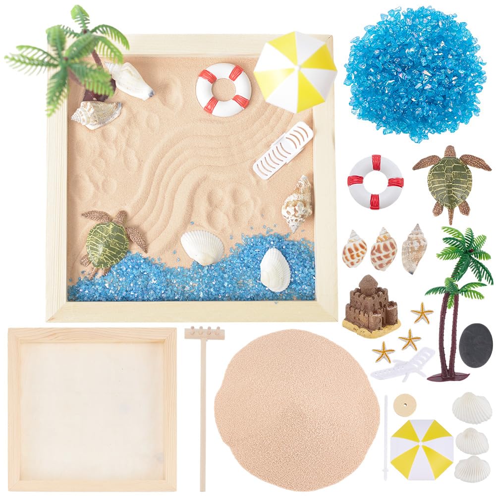 Amazon.com: WEBEEDY Beach Zen Garden Kit for Office,Desktop Mini