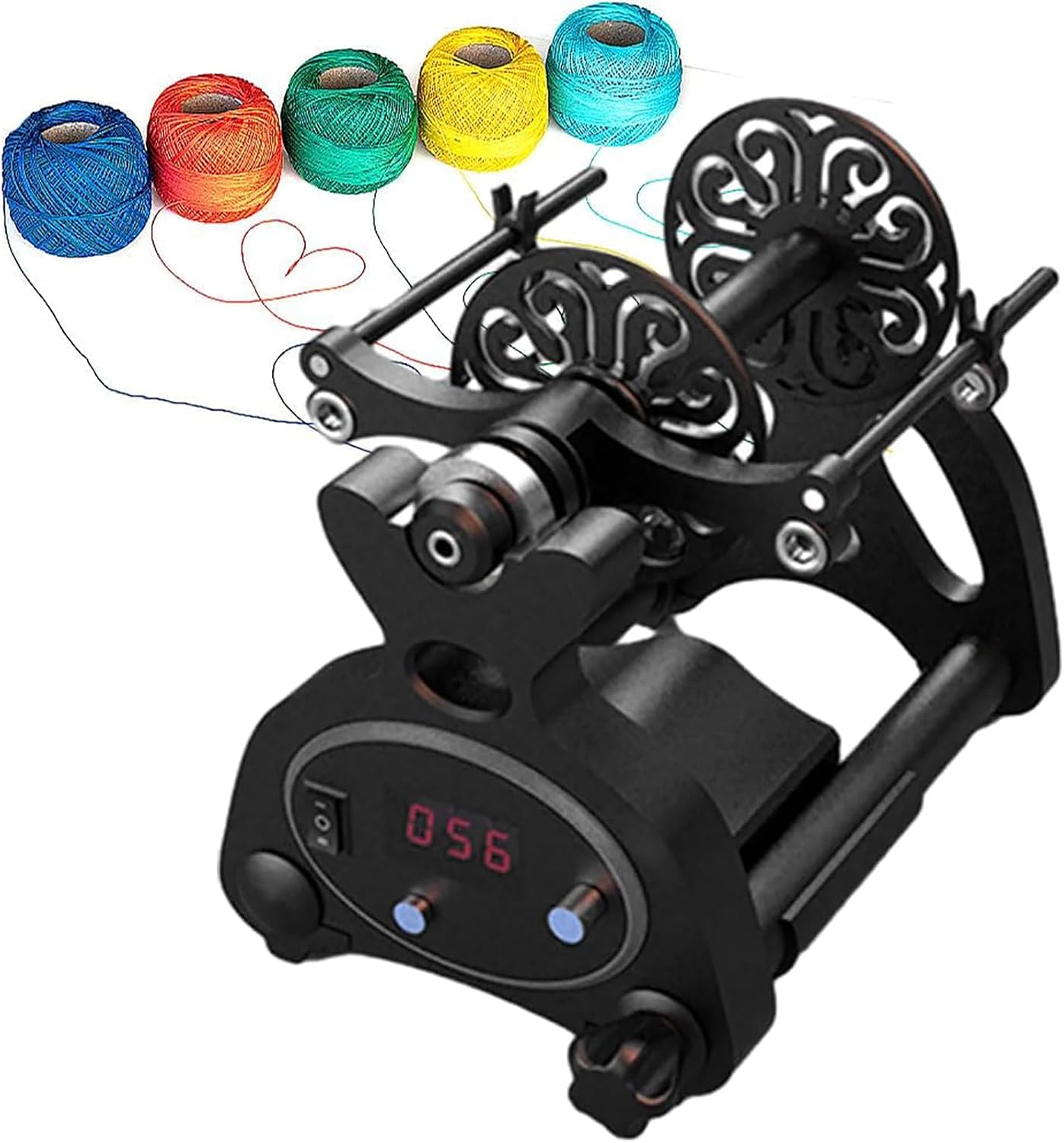 TsoLay Electric Yarn Wool Ball Winder, Yarn Fiber String Ball Wool Winder Machines with Digital Display, Forward and Reverse Rotation Function, Precise Control for Yarn Weaving Blending Roving Craft