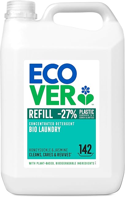 Ecover Bio Laundry Detergent Refill, Honeysuckle & Jasmine, 142 Washes, 5L