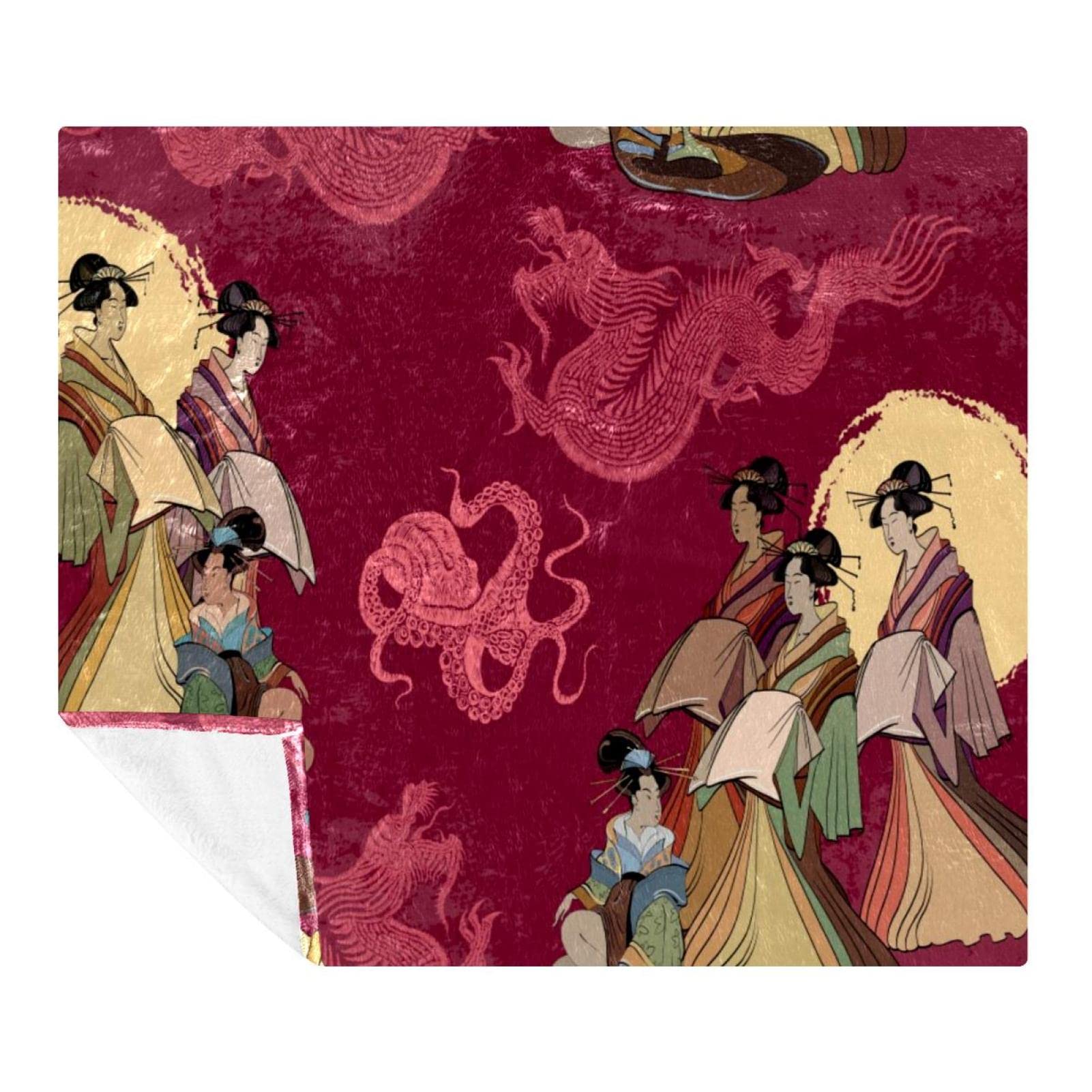 Couverture polaire Red Dragon 150x200 cm douce en microfibre
