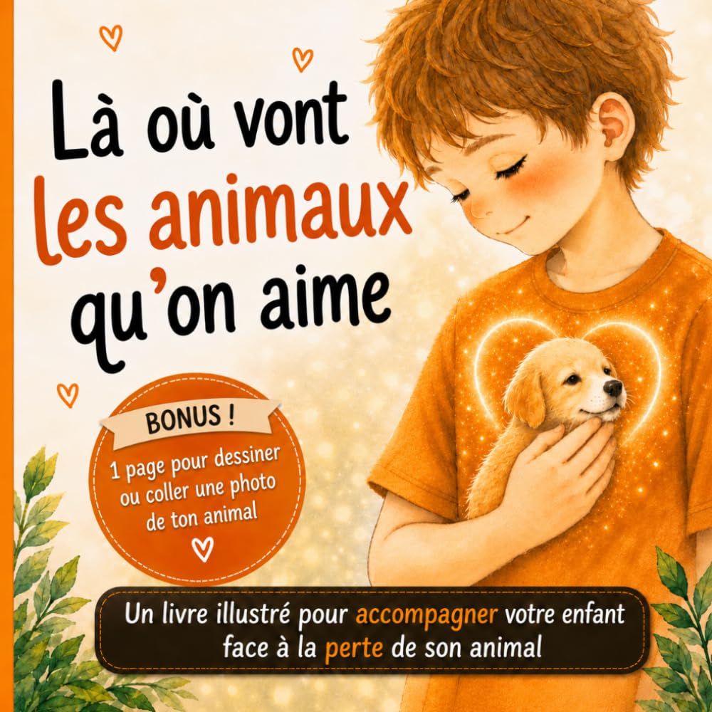 Là où vont les animaux qu'on aime: Livre pour aider les enfants à comprendre la perte d’un animal – Histoire douce sur le deuil et l’amour
