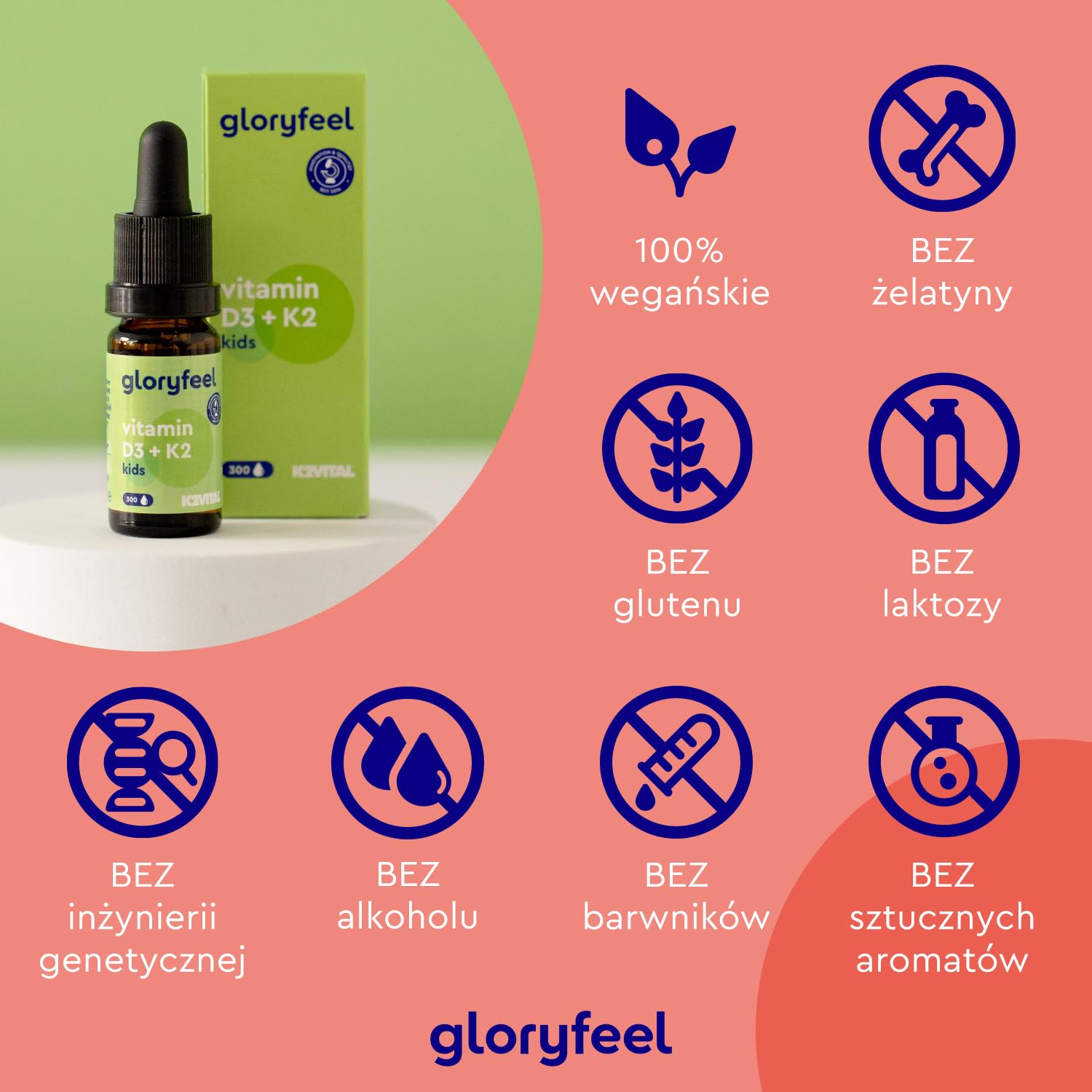 Witamina D3 K2 krople dla dzieci - 25 µg witaminy K (K2VITAL® od Kappa) i 500 j.m. witaminy D - dla odporności, kości i zębów dzieci * - 100% wegańskie, 10 miesięcy zapasu - testowane laboratoryjnie