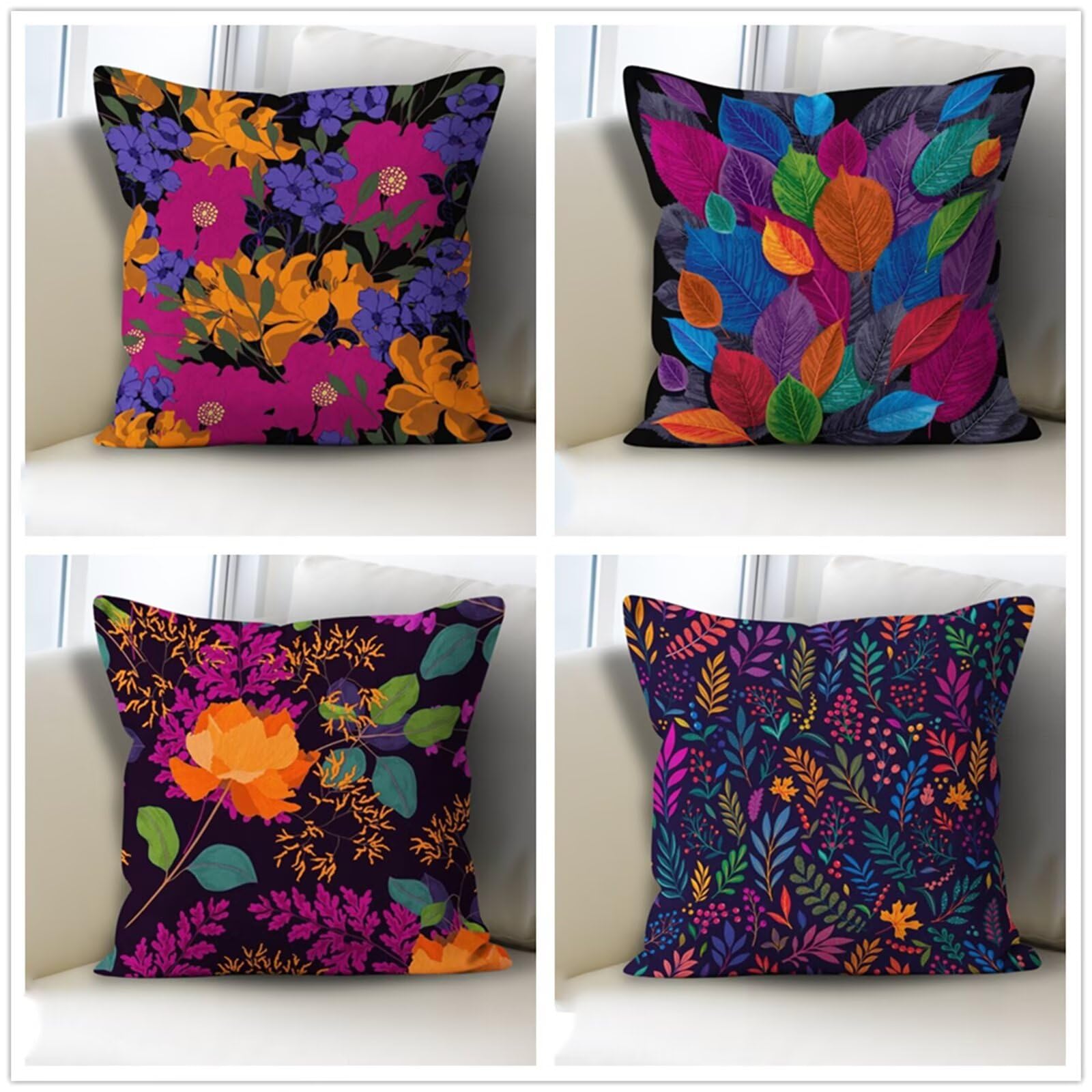 Lot de 4 extérieur housse de coussin 40x40 cm pour raviver un canapé terne