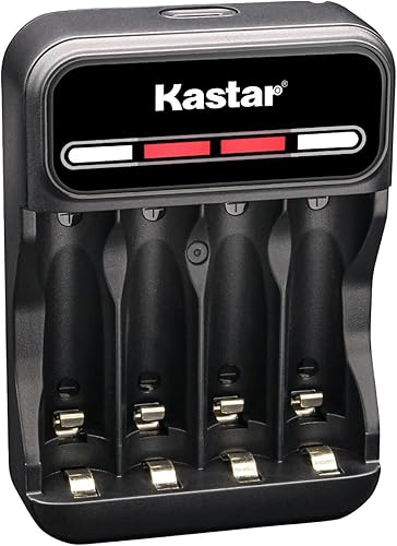 Kastar AAAJ - Batería Ni-MH de 1.2 V 1000 mAh CMH4 cargador USB inteligente compatible con Panasonic KX-TG4732 KX-TG4732B KX-TG4733 KX-TG4733B