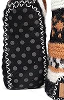 Vista 5 de Tibetan Socks Hand Knit Wool Fleece Lined Long Slipper Socks with Non Slip Soles